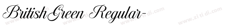 BritishGreen Regular字体转换